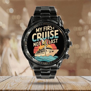 Discover Cruise Rookie Ocean Adventure First Voyage Calendar Steel Band Watch
