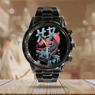 Discover Cyber Koi – Urban Samurai Style Calendar Steel Band Watch
