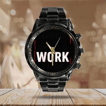 Discover Nobody Cares, Work Harder Calendar Steel Band Watch