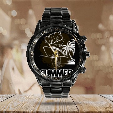 Discover Tropical Vibes Graffiti Boat Calendar Steel Band Watch Summer Beach