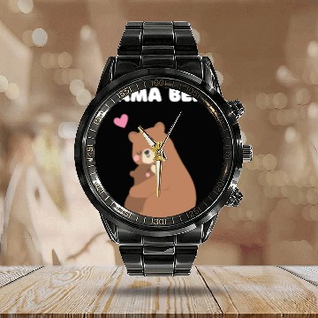 Discover Mama Bear Mother's Day Calendar Steel Band Watch