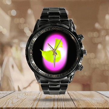 Discover Duck Calendar Steel Band Watch, Neon, Fun Calendar Steel Band Watch, Abstract Duckli