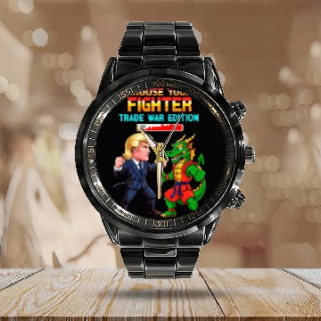 Discover Trump vs. China – The Trade War Saga Calendar Steel Band Watch