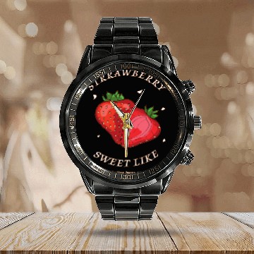 Discover Strawberry Sweet Like And Feeling Berry Good Calendar Steel Band Watch