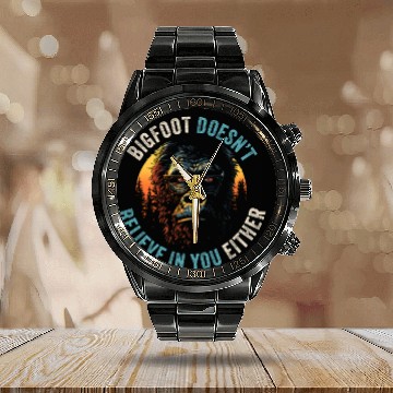 Discover Sasquatch Adventures Calendar Steel Band Watch Collection - Bigfoot