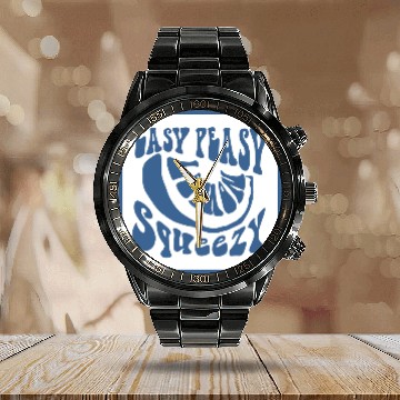 Discover Easy Peasy Lemon Calendar Steel Band Watch