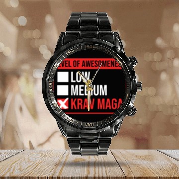 Discover Krav Maga Israel Martial Arts Calendar Steel Band Watch