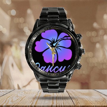 Discover Cancun Hibiscus Calendar Steel Band Watch
