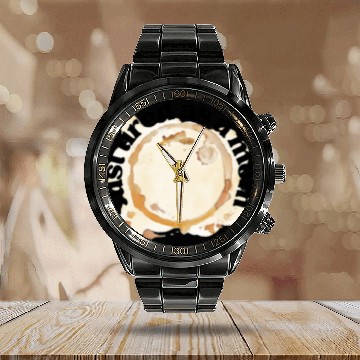 Discover Just Tired as a Mom Coffee Stain Motherhood Design Calendar Steel Band Watch