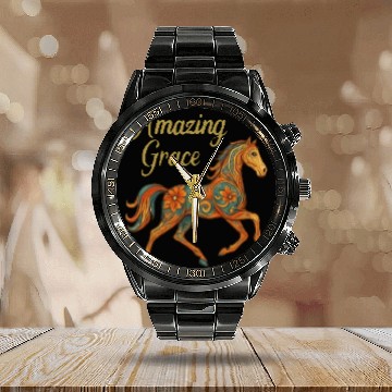 Discover Amazing grace Calendar Steel Band Watch