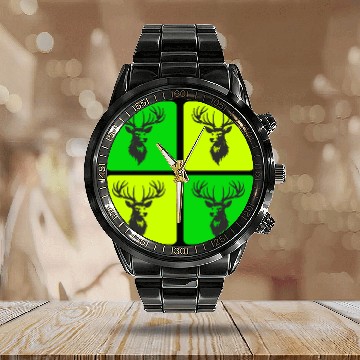 Discover Majestic Deer - Symbol Of The Wilderness Calendar Steel Band Watch