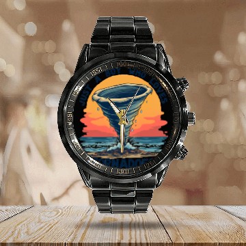 Discover Just A Boy Who Loves Tornadoes Storm Meteorologist Calendar Steel Band Watch