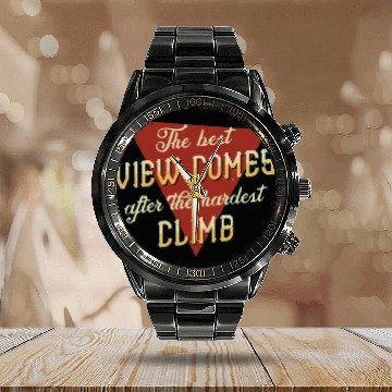 Discover Inspirational quotes design Calendar Steel Band Watch
