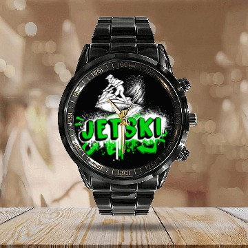 Discover Jetski Graffiti - Splash And Ride Calendar Steel Band Watch