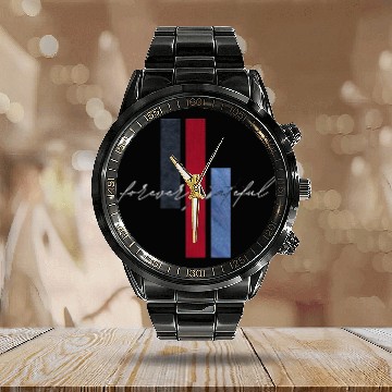 Discover Forever grateful Calendar Steel Band Watch