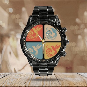 Discover Humming-bird Calendar Steel Band Watch