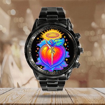 Discover Neon peach divine Calendar Steel Band Watch