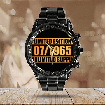 Discover 60th birthday Limited Edition - ꝏ Supply 07/1965 Calendar Steel Band Watch