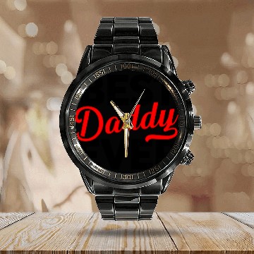 Discover BEST DAD EVER Calendar Steel Band Watch