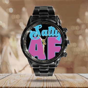 Discover Salty AF – Bold, Beachy, and Unapologetically Chil Calendar Steel Band Watch