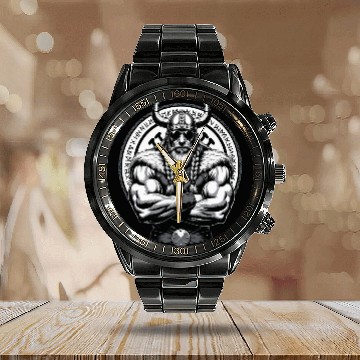 Discover Viking Warrior Man Odin Thor Norman Walhalla Calendar Steel Band Watch