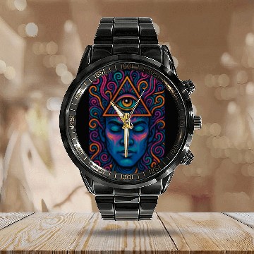 Discover Third Eye Activation Calendar Steel Band Watch – Psychedelic