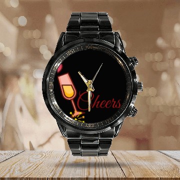 Discover Unisex Calendar Steel Band Watch – Fun Party Vibes Calendar Steel Band Watch for couple