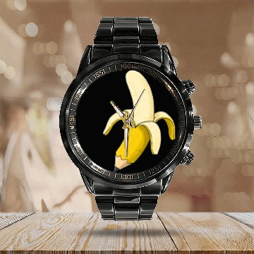Discover Banana pencil Calendar Steel Band Watch