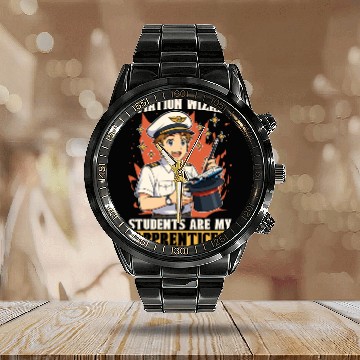 Discover Flight Instructor Aviation Wizard Flight Trainer Calendar Steel Band Watch