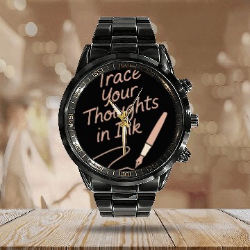 Discover Journaling Aesthetic Creative Planner Life Writing Calendar Steel Band Watch