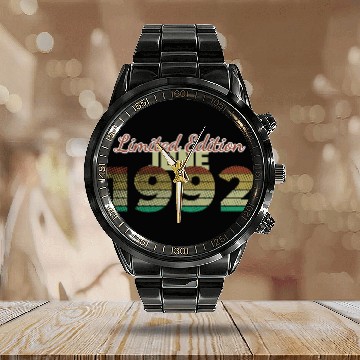 Discover 33rd birthday Limited Edition SCR 06/1992 Calendar Steel Band Watch