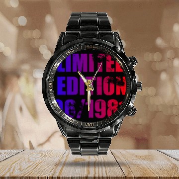 Discover 44th birthday Limited Edition 06/1981 Calendar Steel Band Watch