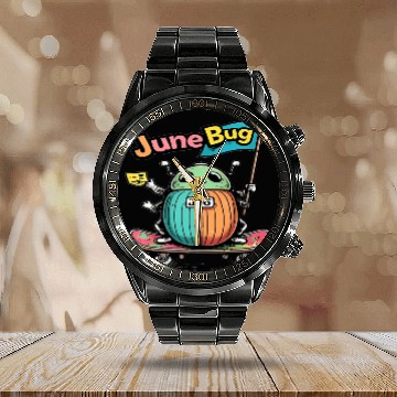 Discover Bug Race Insect Racing Theme Calendar Steel Band Watch
