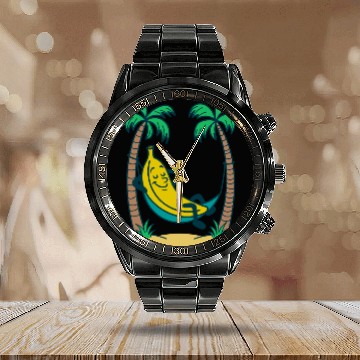 Discover Banana Hammock Calendar Steel Band Watch