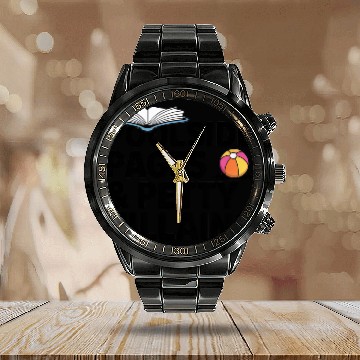 Discover Poolside Pages Petty Villains Calendar Steel Band Watch