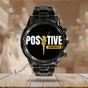 Discover Calendar Steel Band Watch with Positive Charge