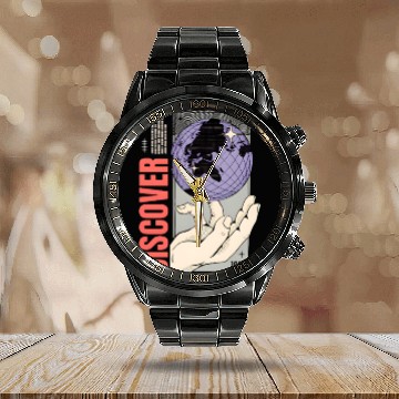 Discover Streetwear Design Calendar Steel Band Watch