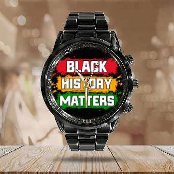 Discover Juneteenth Pride Black History Matters Calendar Steel Band Watch
