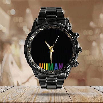 Discover Gay Pride lesbian gay bisexual straight human Calendar Steel Band Watch