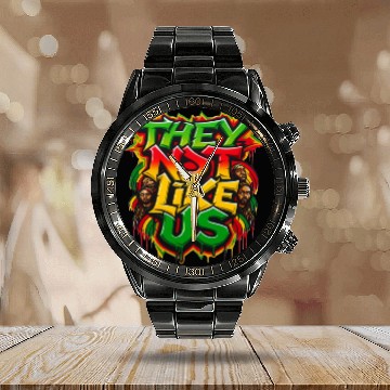 Discover They Not Like Us Black History Month Calendar Steel Band Watch