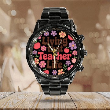 Discover Teacher Floral Living That Teacher Life Calendar Steel Band Watch