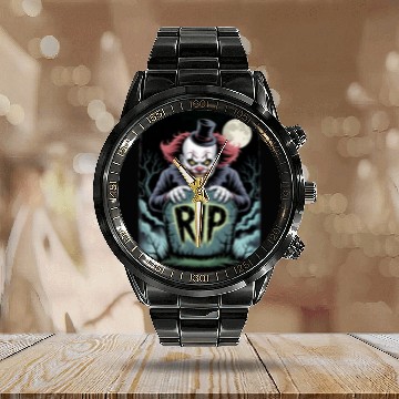 Discover Halloween Horror Scary Thriller Trick Or Treat Calendar Steel Band Watch