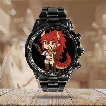 Discover Texas' Own Dragon, Zentreya Chibi Sticker Design Calendar Steel Band Watch