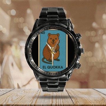 Discover EL QUOKKA - THE QUOKKA - LA LOTERÍA Calendar Steel Band Watch