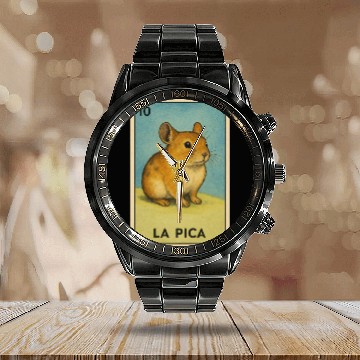 Discover LA PICA - THE ROCK RABBIT - LA LOTERÍA Calendar Steel Band Watch