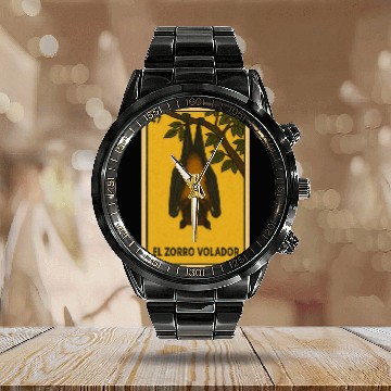 Discover EL ZORRO VOLADOR - THE FLYING FOX - LA LOTERÍA Calendar Steel Band Watch