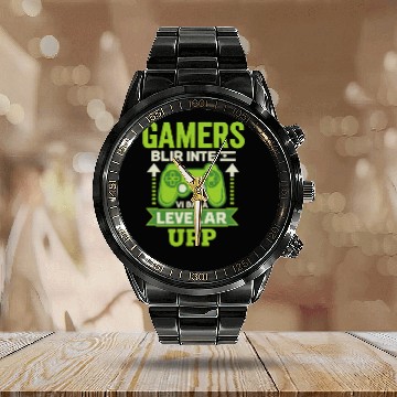 Discover Gamers Don't Age, We Just Level Up - Embroidery Calendar Steel Band Watch