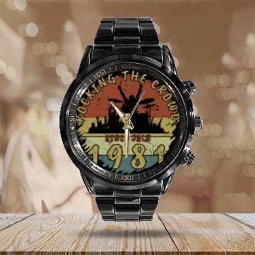 Discover 44th Birthday Rocking the crowd DRM 07/1981 Calendar Steel Band Watch