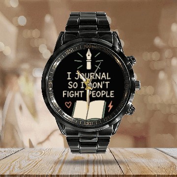 Discover Journaling Aesthetic Creative Planner Life Writing Calendar Steel Band Watch