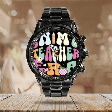 Discover In My Teacher Era, Teacher Appreciation Gift Calendar Steel Band Watch